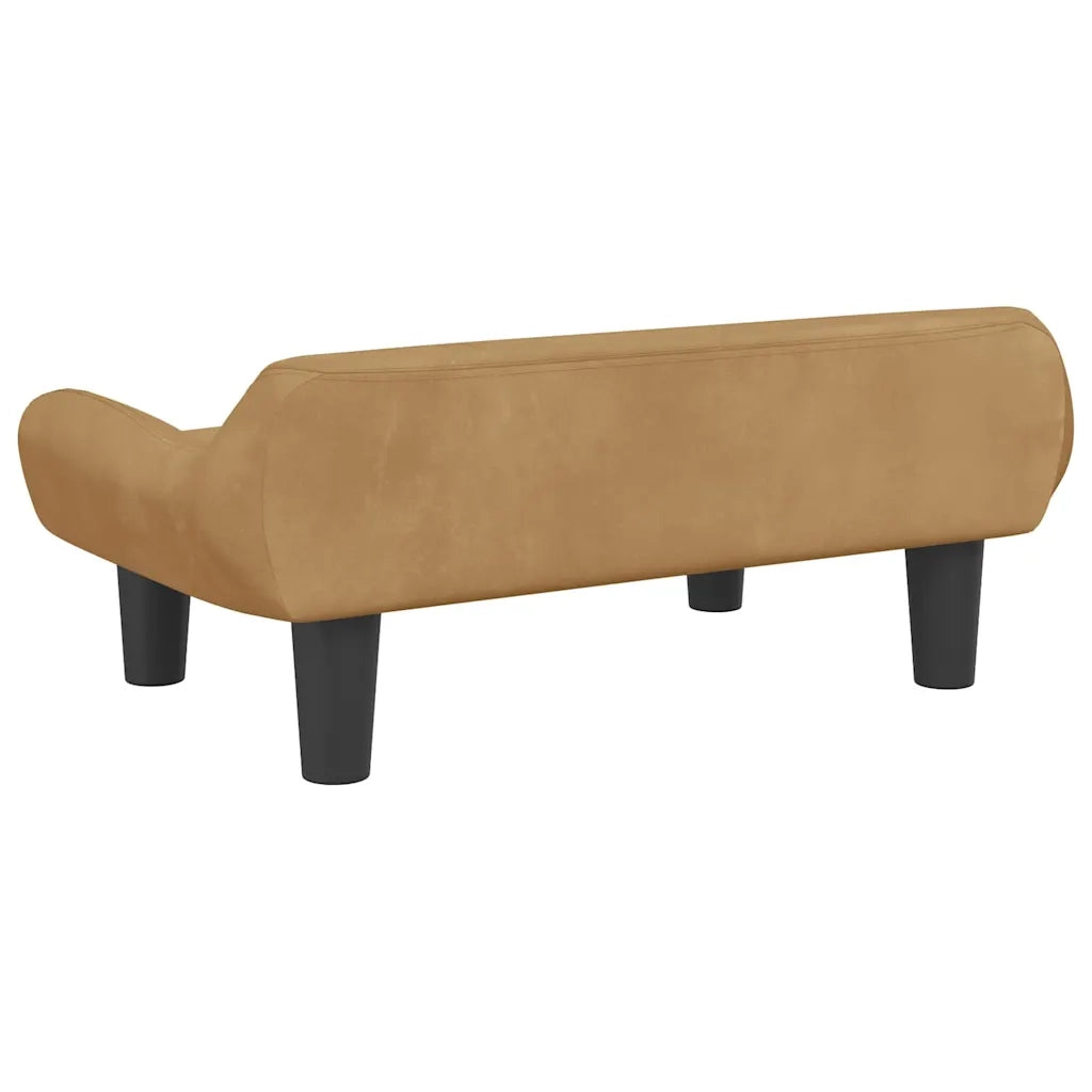 Divano per Bambini-Sofa-Divanetto Marrone 70x40x24 cm in Velluto