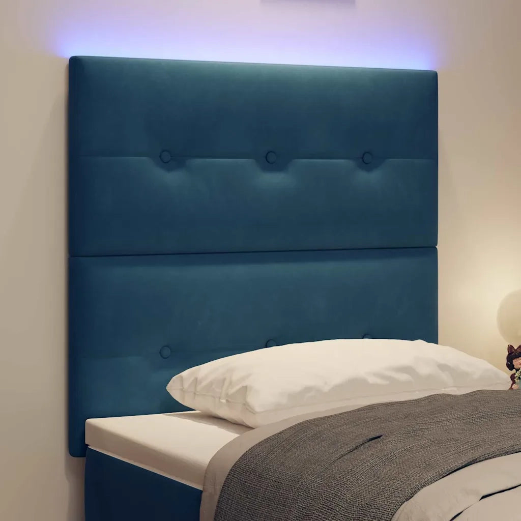 Testiera | Testata LED con strisce LED Blu 100 cm Velluto