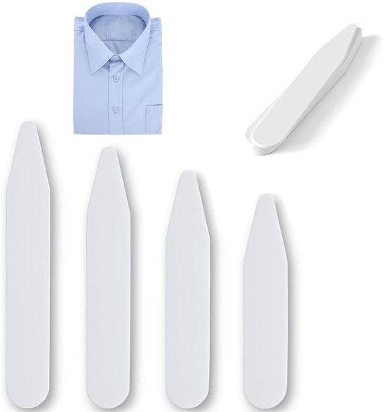 Accessori per abbinamento 60 pezzi - Stabilizzatori di colletto - Stabilizzatori di colletto per maglietta - PET robusto - 4 misure - Ideali per giacche da uomo