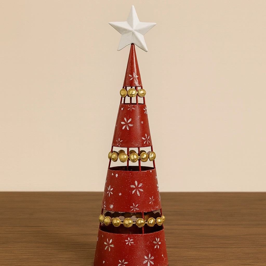 CONO AD ALBERO DI NATALE H48 COLORE: ROSSO