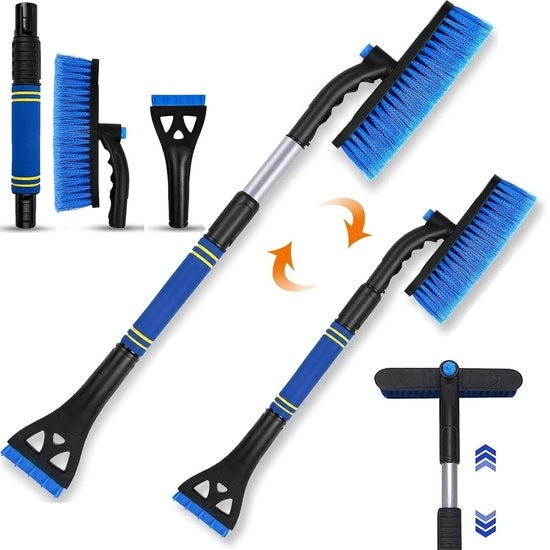 Spazzola 3 in 1 per neve con pala - ideale per auto e SUV