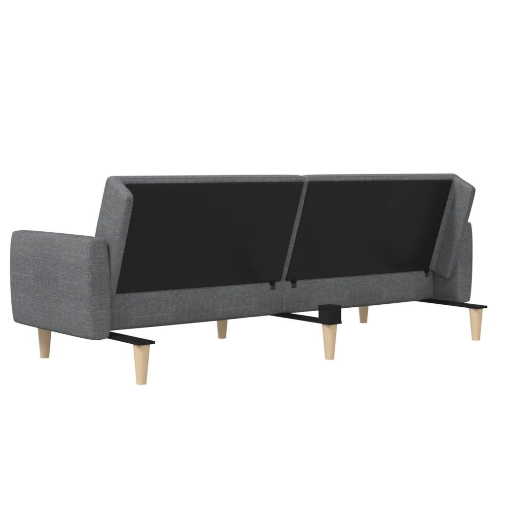 Divano letto | Sof¨¤ letto | Letto singolo a 2 Posti Grigio Chiaro in Tessuto