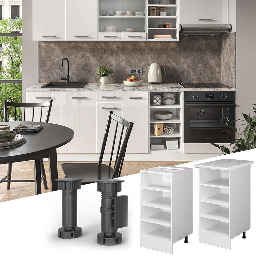 Vicco Scaffale da cucina Bianco 40 cm , PL Marmo