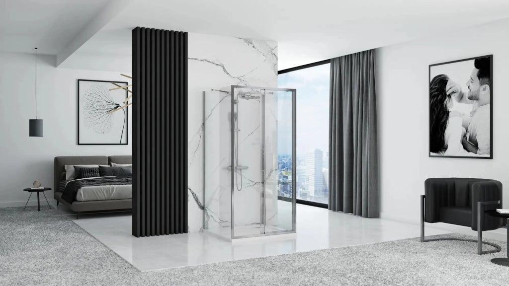 Cabina Doccia A Parete Rea Rapid Slide Chrome 160x90