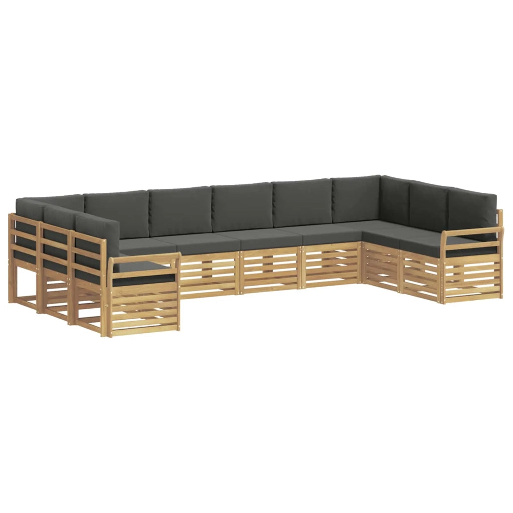 Set di divani da esterno 10 pcs Bianco e Antracite 3392587