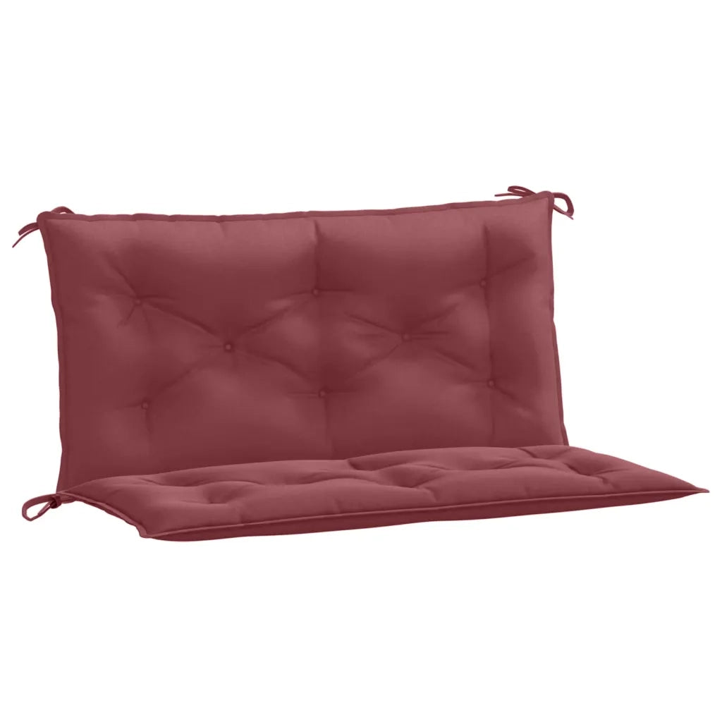 Cuscini Panca Giardino 2 pz-Set di 2 Cuscini per panchina da esterno Rosso Vino M¨¦lange 100x50x7cm