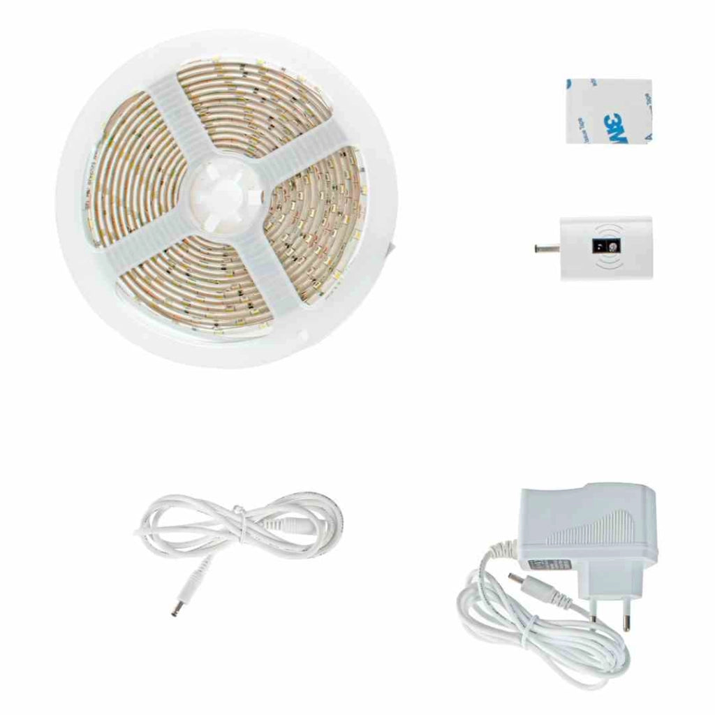 Striscia LED 3m 4000K con sensore e alimentatore Eko-Light