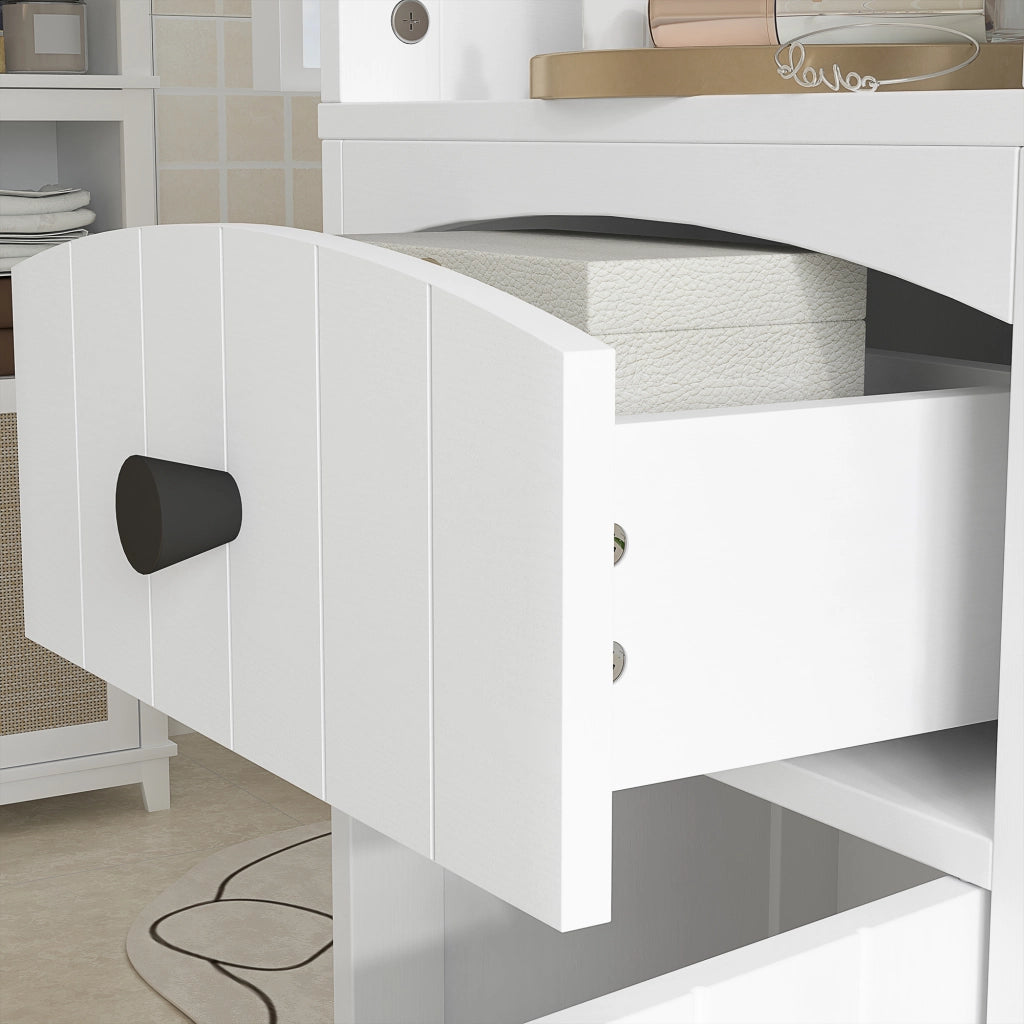 Mobile bagno con 3 ripiani e 1 cassetto ¨C Xylo ¨C MDF bianco
