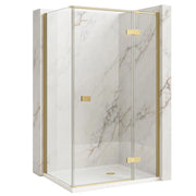 Cabina Doccia Rea Atlas 90x90 Brush Gold destra