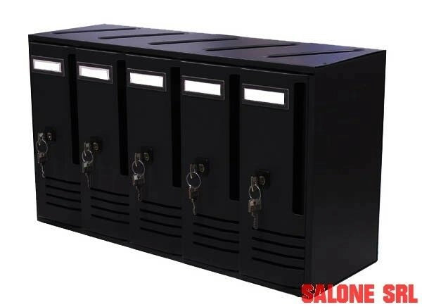 CASSETTA POSTALE MOD.CUBO 5 POSTI ALLUMINIO 520X175X300 TRIMEC CONDOMINIO