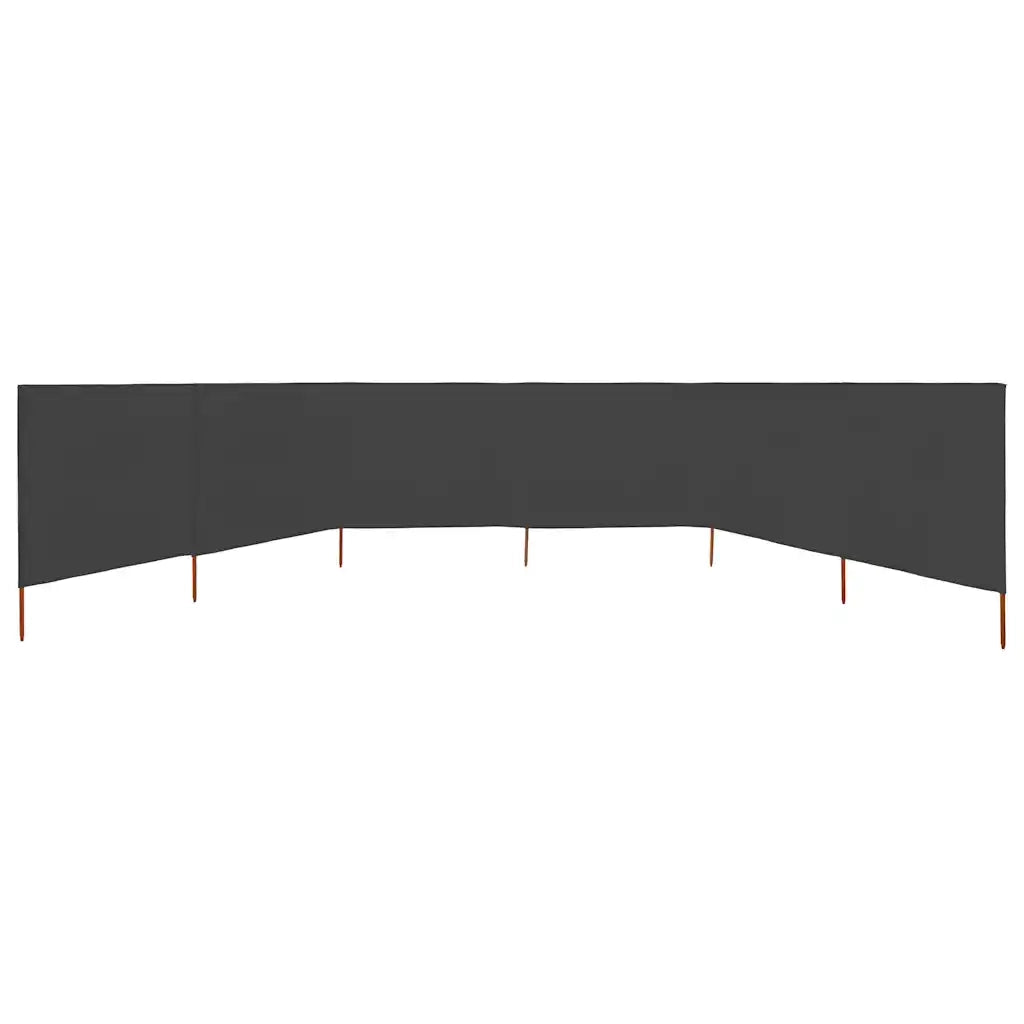 Paravento a 6 Pannelli in Tessuto 800x120 cm Antracite CFW8085173