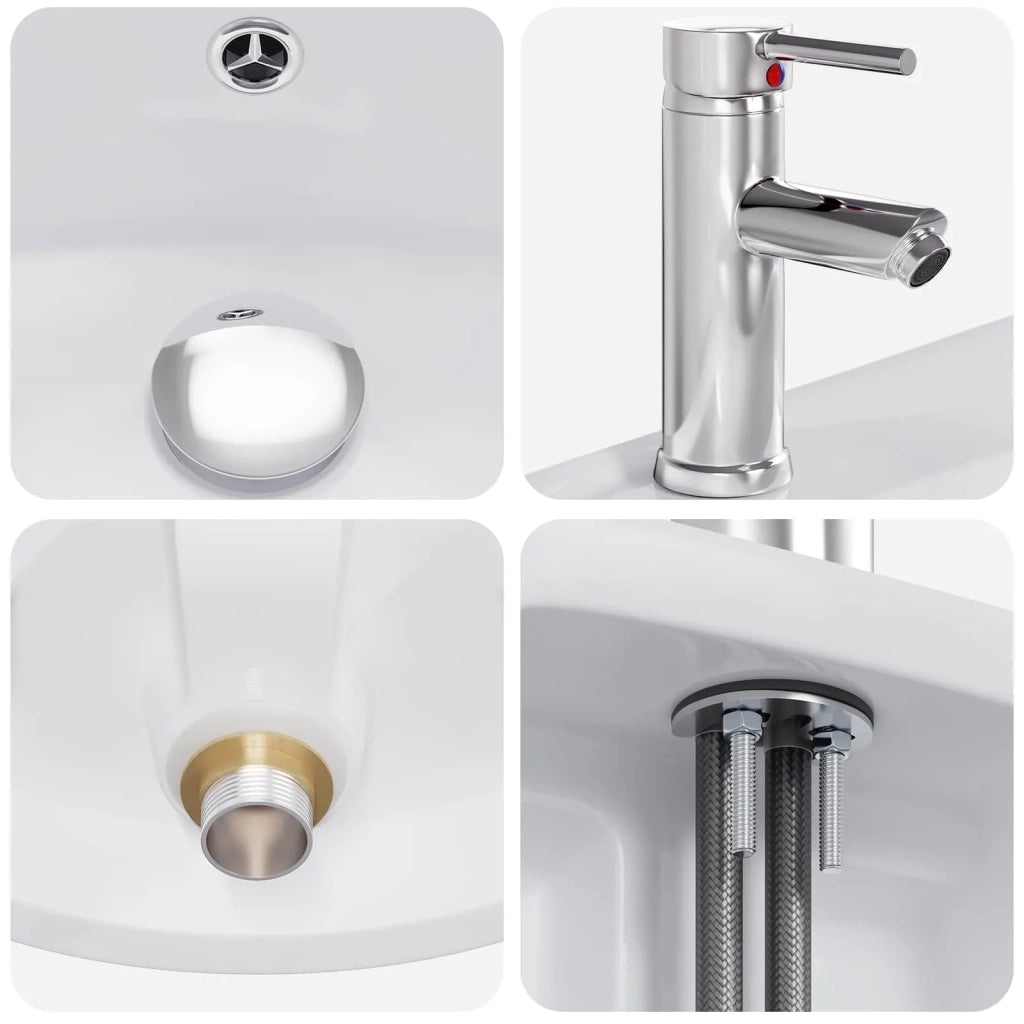 Set di mobili per il bagno Sonoma grigio Legno ingegnerizzato 3404403
