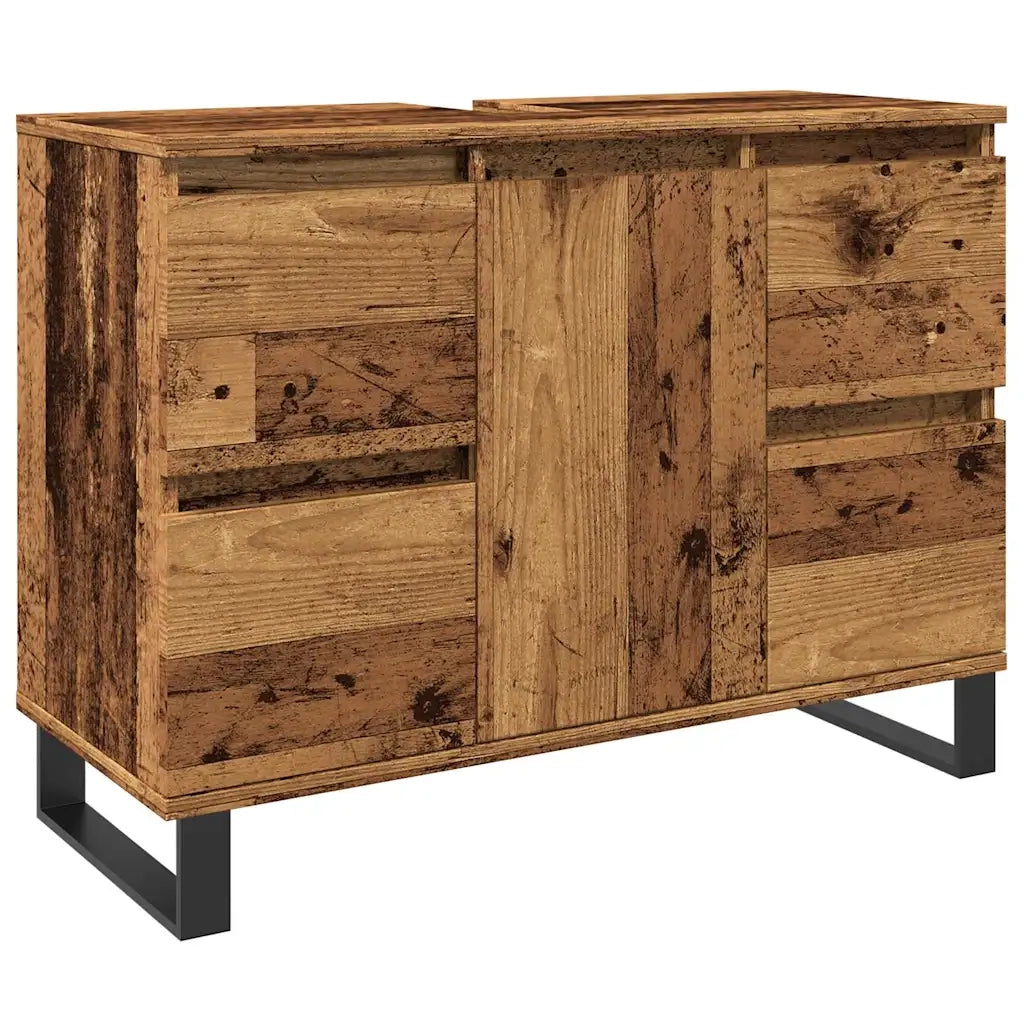 Mobile da Bagno Legno Antico 80x33x60 cm in Truciolato 857238