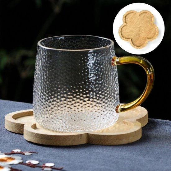 Set di 8 piedini in bambù con design ovale a mano.
