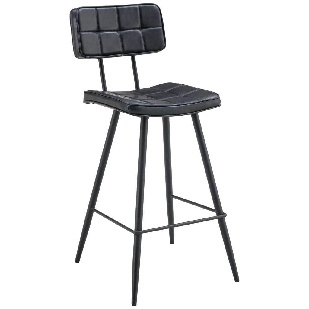 Set di 2 sgabelli da bar FERNAND in similpelle nera