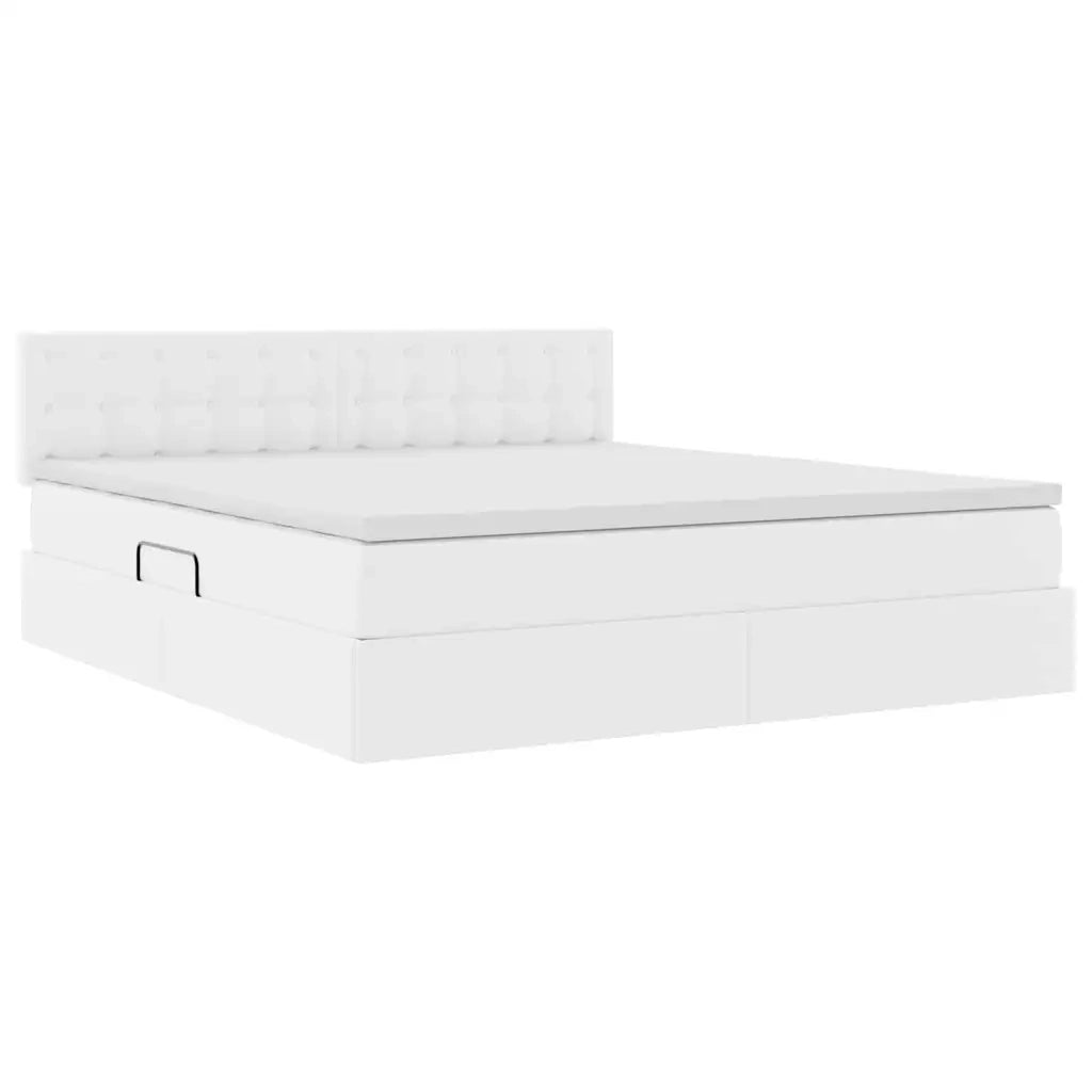 Letto con contenitore e LED con led Bianco Puro 180 x 200 cm