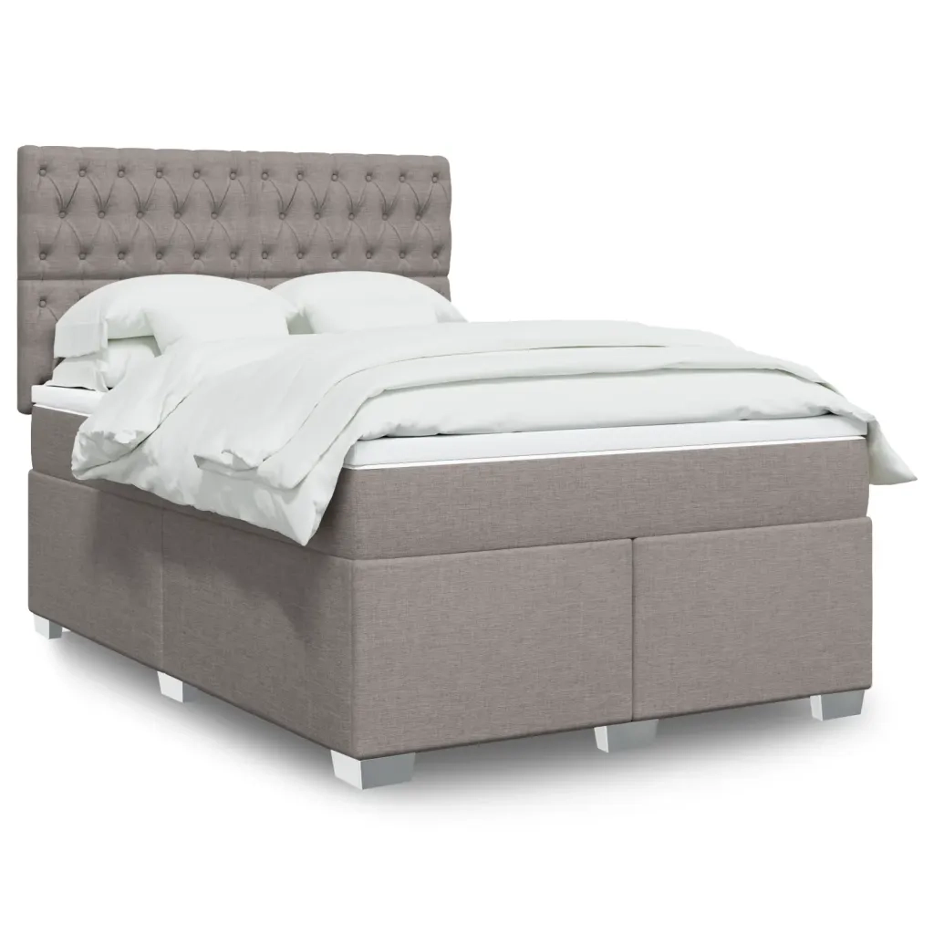 Giroletto a Molle con Materasso Tortora 140x190 cm in Tessuto 3290494