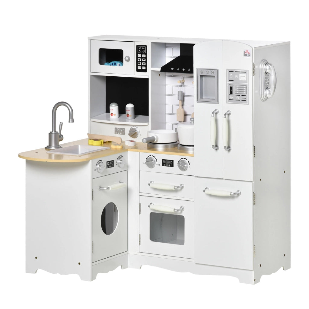 Cucina Giocattolo per Bambini 3-6 Anni con Accessori ¨C Minimal ¨C Bianco