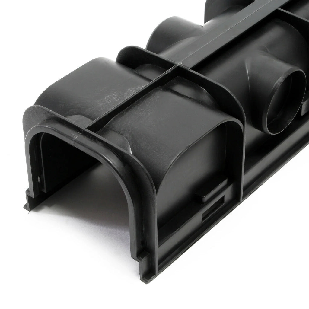 Set di 6 canali di drenaggio a griglia da 1 m copertura in ghisa da 1,5 tonnellate drenaggio delle acque reflue 16_0001702