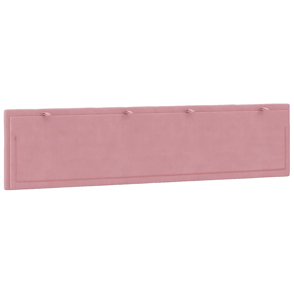 Cuscino Testiera-Cuscino per Testiera Hanko Rosa 200 cm in Velluto