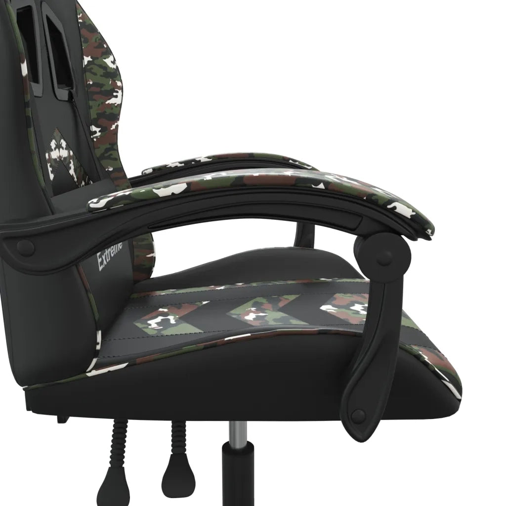 Sedia da Gaming Nero e Mimetico in Similpelle 3143901