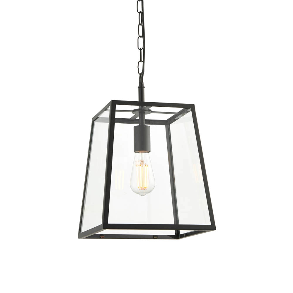 Lampada a sospensione industriale nera opaca E27 Endon