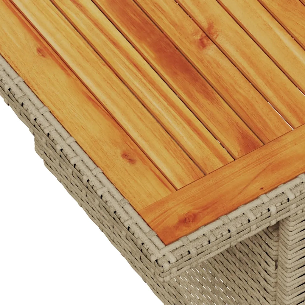 Set Divano da Giardino 9 pz con Cuscini Beige in Polyrattan 3326942