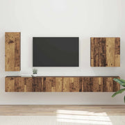 Set di Mobiletto da TV a Parete 6 pcs Legno vecchio 3408950