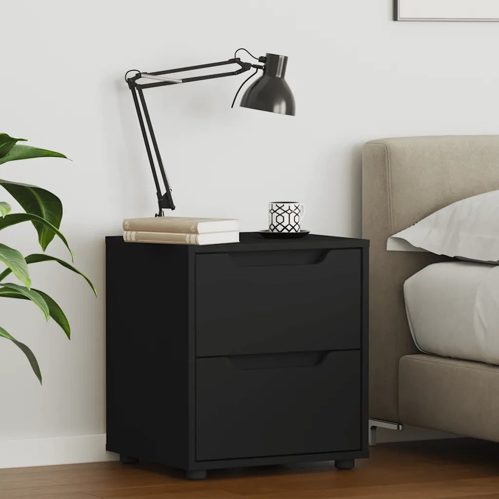 Comodino VISNES Nero 45x40x50 cm in Legno Multistrato 4108281
