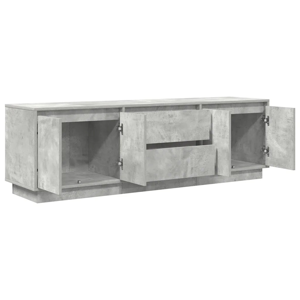 Mobile Porta TV con Luci LED-Mobile per TV-Credenza TV Grigio Cemento 160,5x41x50 cm