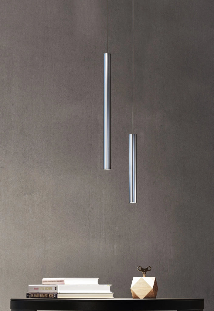 Atmos Lampada a Sospensione Slim XL LED 6W 2700K-4000K Smart Tuya Bianco Opaco, Installazione Encastrata o Superficie, Angolo 45 Gradi, UGR<19