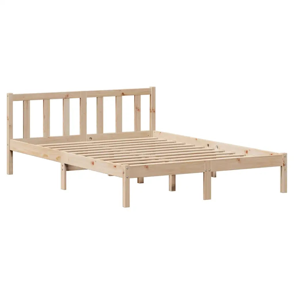 Letto senza Materasso-Struttura Letto 135x190 cm in Legno Massello di Pino 507548