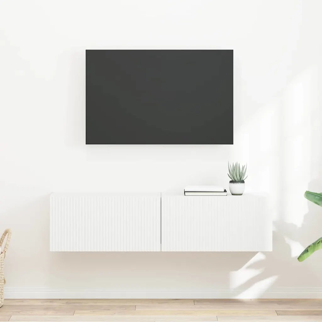 Mobile TV da parete 2 pcs Bianco 60 x 31 x 29,5 cm 892190
