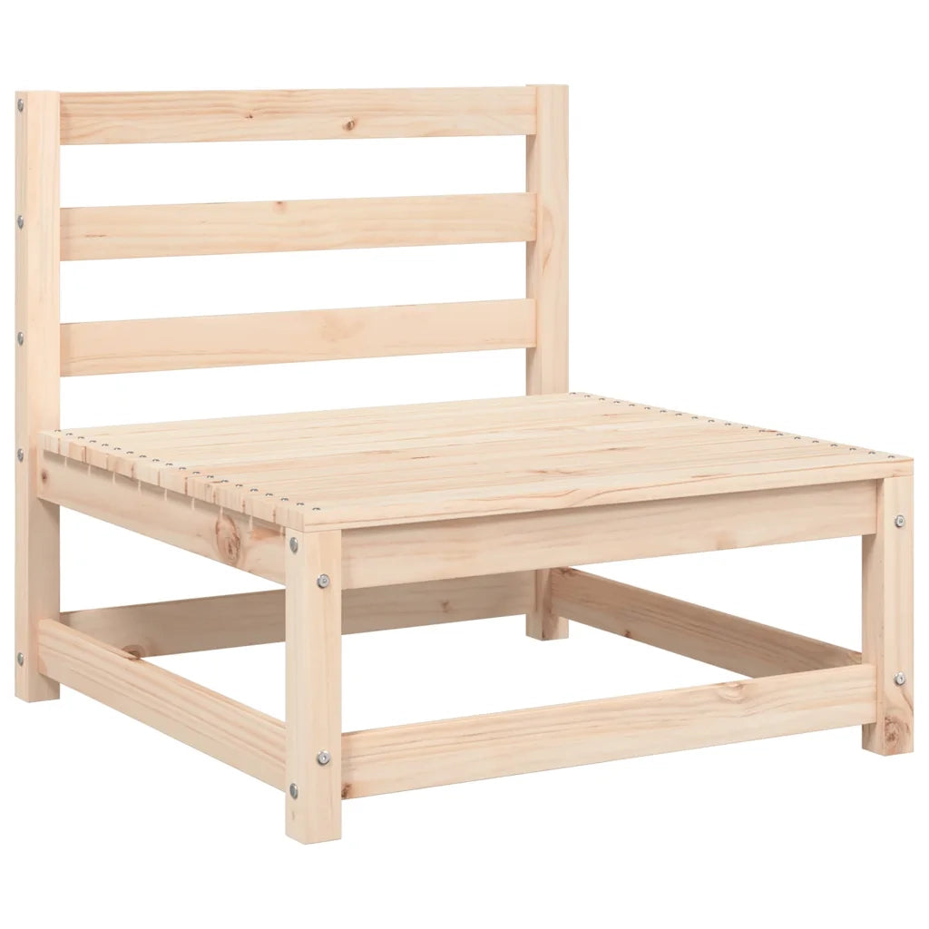 Divano Giardino Senza Braccioli con Cuscini Legno Massello Pino 838077