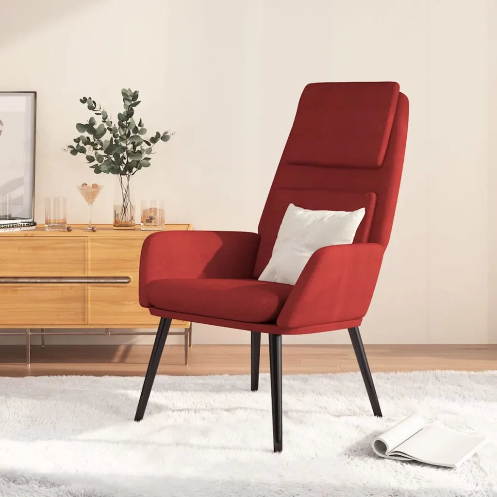 Sedia Relax Rosso Vino in Tessuto 341320