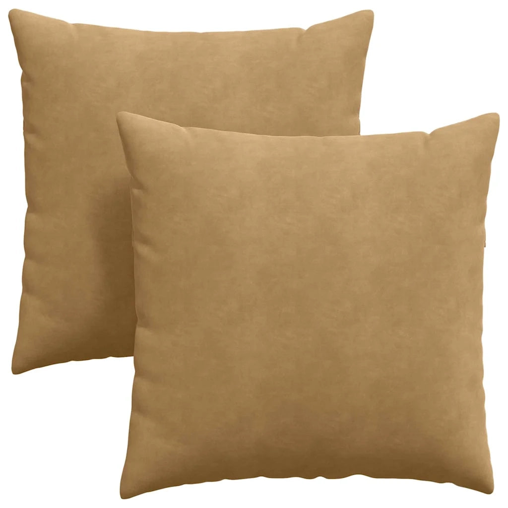 Cuscini da Divano 2 pcs Marrone 80 x 80 cm Tessuto in Cords 42014065