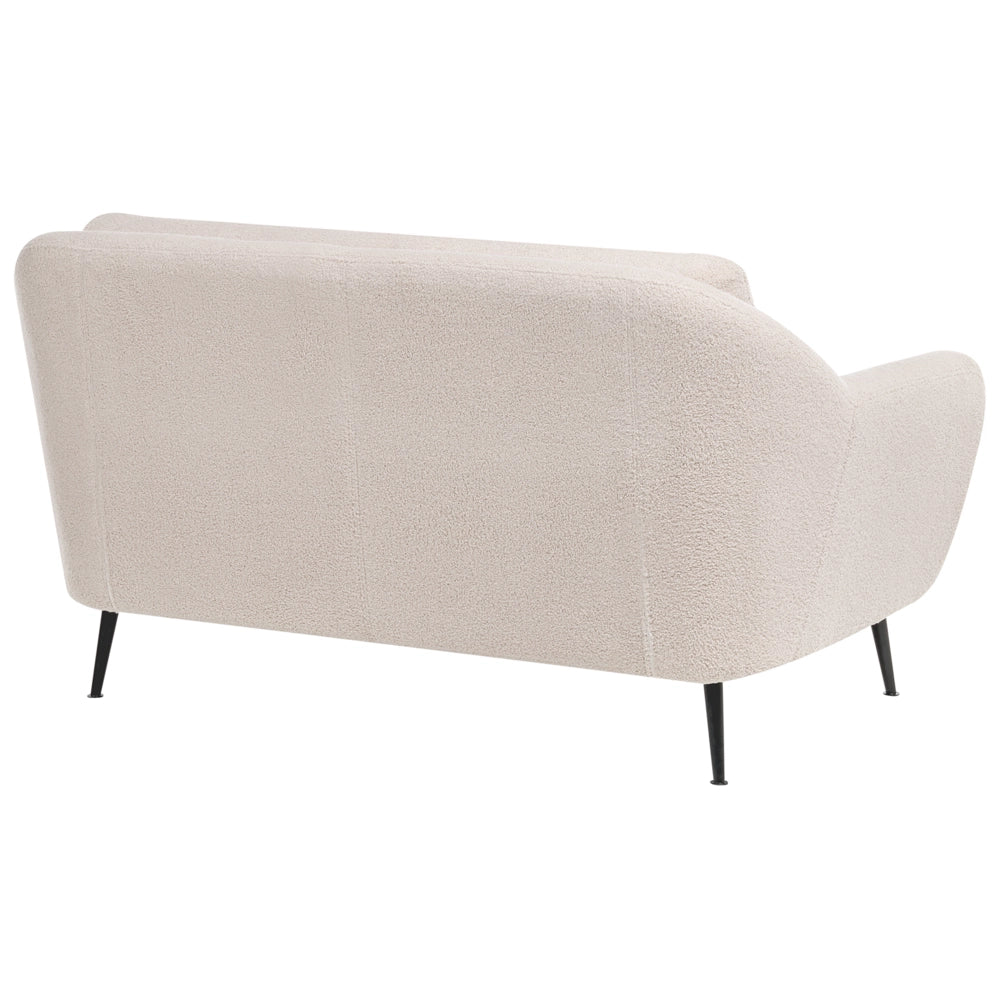Set di divani a 3 posti boucle beige Gambe nere in ferro con braccioli Seduta spessa Stile moderno Soggiorno
