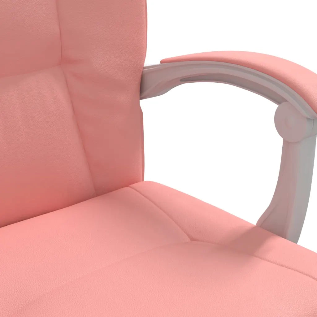 Poltrona | Sedia Relax da Ufficio Reclinabile Rosa in Similpelle