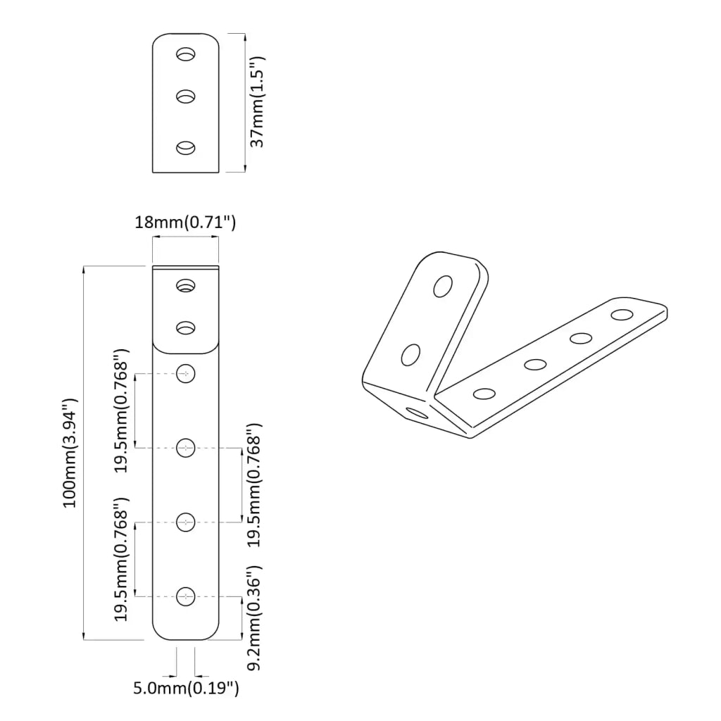 Ganci 2 pz Nero M5 x 110 mm Ferro CFW6513639