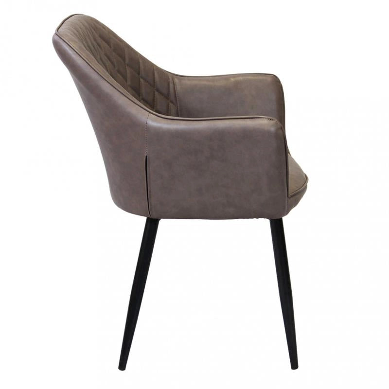 POLTRONA SINDY IN ECOPELLE 56 X 60 X 87 CM COLORE MARRONE OKX