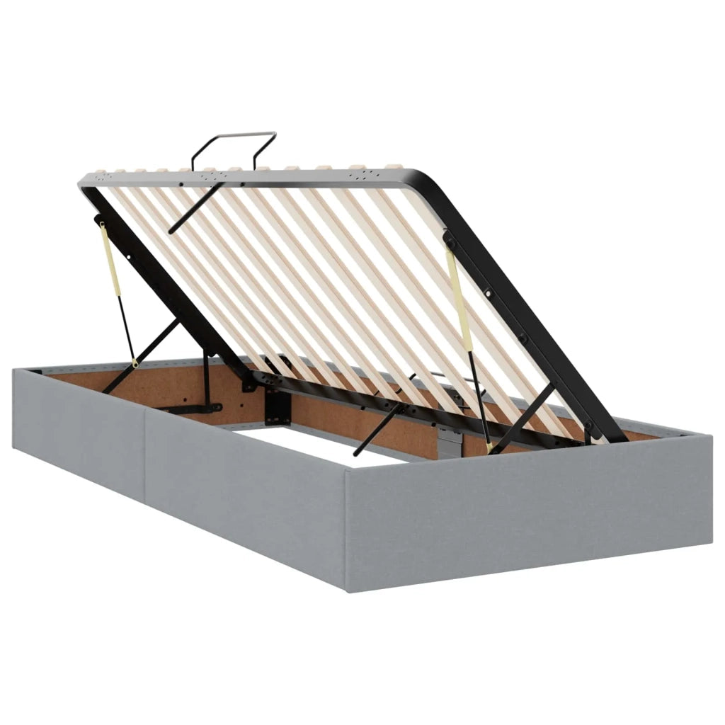 Letto con contenitore LED e materasso Grigio Chiaro 3459366