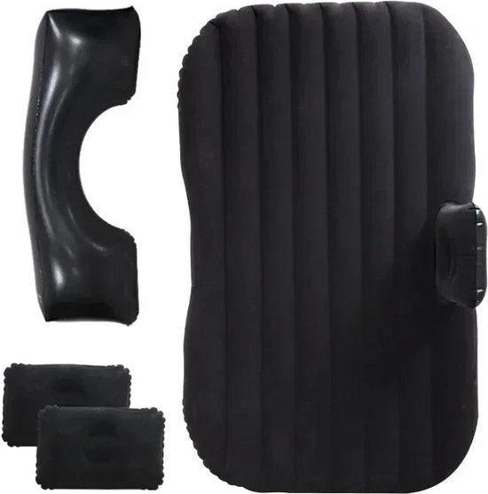 Auto Bed Luce - Matras Auto - Matrassa per Auto - Auto Luce per Sedile Posteriore - Cuscino Auto - Con Pomp - Cuscini - Nero