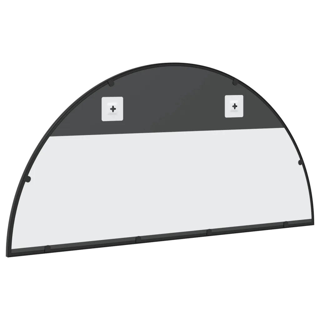 Specchio da Parete-Specchio a Muro-Specchio Decorativo Nero 100x50 cm Arco in Ferro 703690