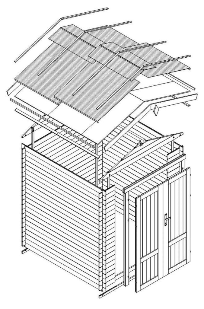 Casetta da Giardino in Legno 3,53 m² TIMBELA M343F1