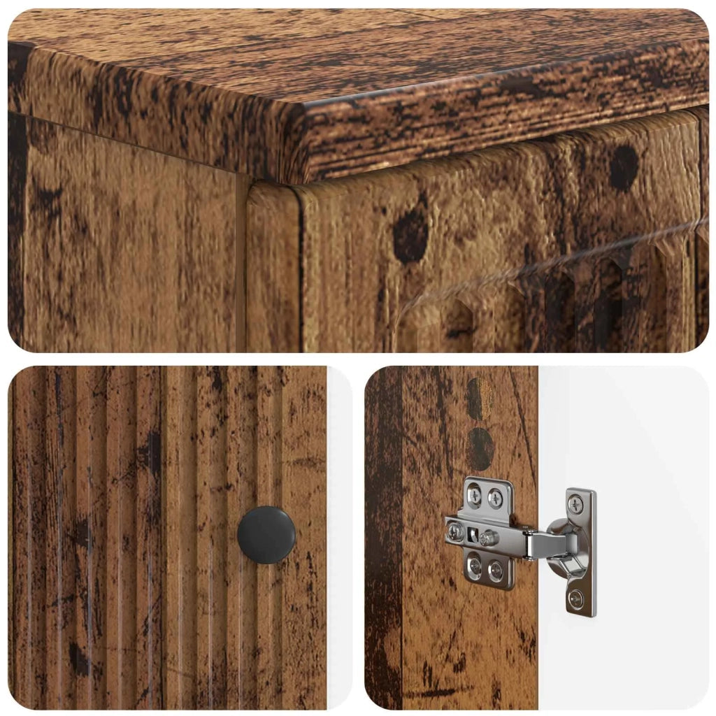 Set di Armadi da Bagno da 2 Pezzi EDE Legno antico 3417583