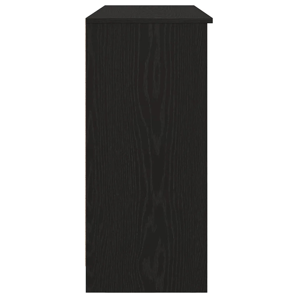 Credenza con Cassetto Rovere Nero 101x35x76cm Legno Multistrato 861563