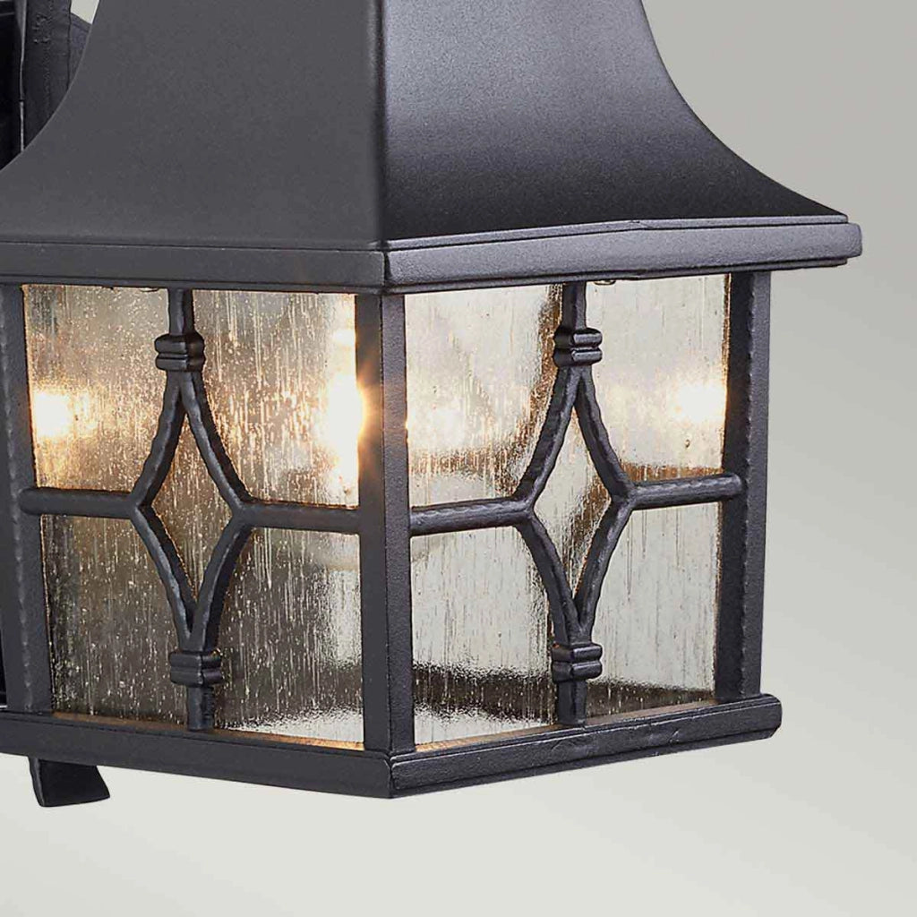 Applique esterna retro nera IP44 E27 60W Kent Elstead
