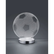 LAMPADA LED DA TAVOLO BALL 7W H21CM CROMO.