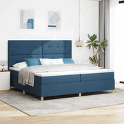 Letto a molle con materasso Blu 200 x 200 cm Tessuto 3339650