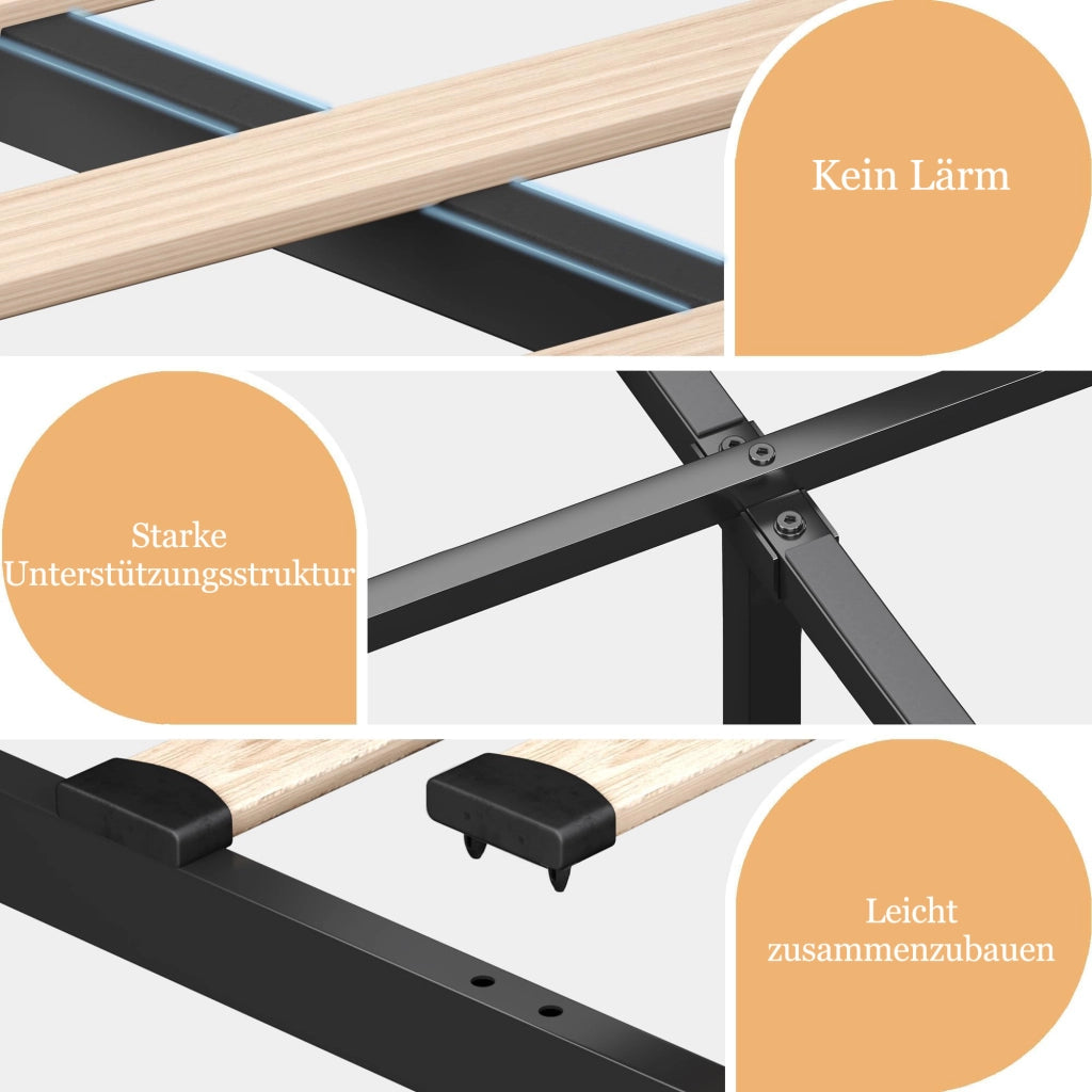 Letto imbottito con cassetti e USB-C - Xylo - 160x200 be?owe